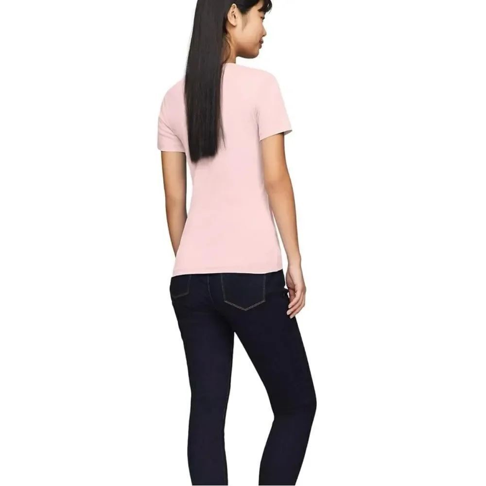 Tommy Hilfiger New Light Blue V-Neck T-Shirt - Picture 4 of 8